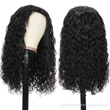 Factory cheap price water wave lace frontal wig for women, cuticle aligned virgin hair wigs, brazilian hair weave wigs